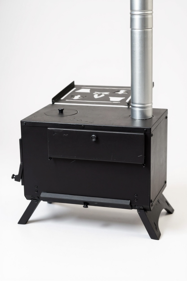Kuzineli Kamp Sobası | Katlanır Ayaklı | Odunlu | Fırınlı & Çantalı