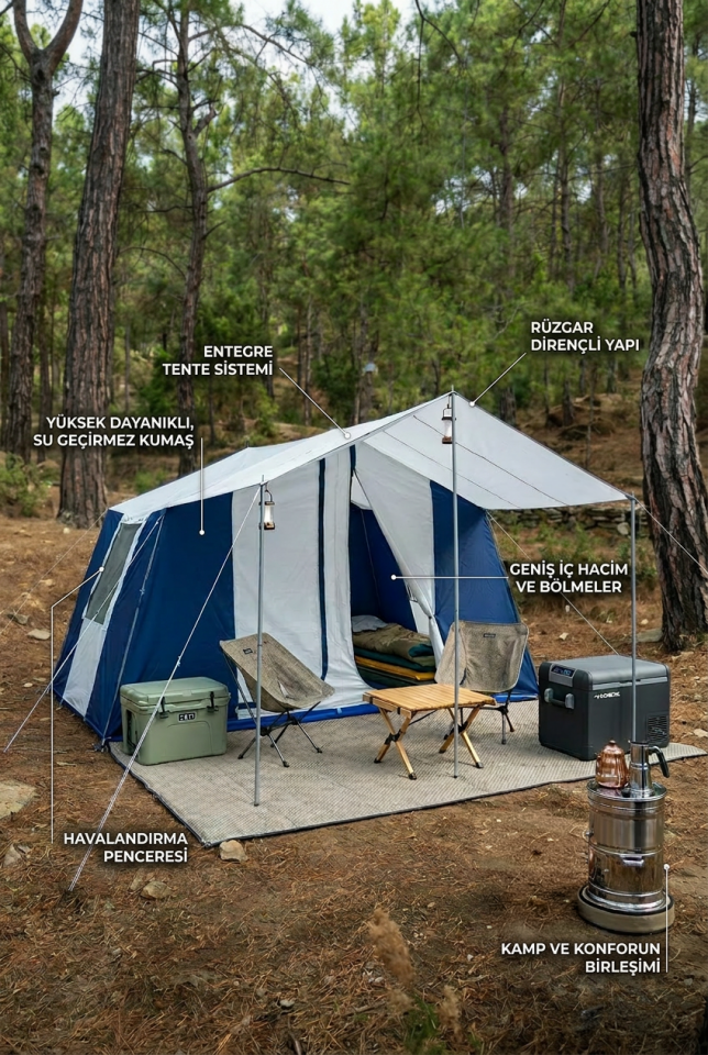 İmperteks Kumaş İki Odalı Çadır