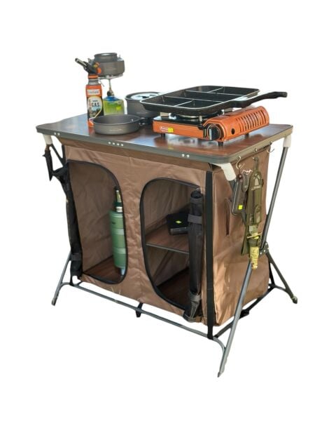 Çift Kapılı Kamp Mutfağı | Katlanır Alüminyum