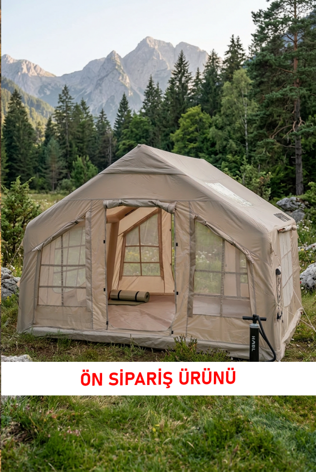 8 m² 8 Kişilik Şişme Kamp Çadırı | 4 Mevsim | −40°C Dayanımlı