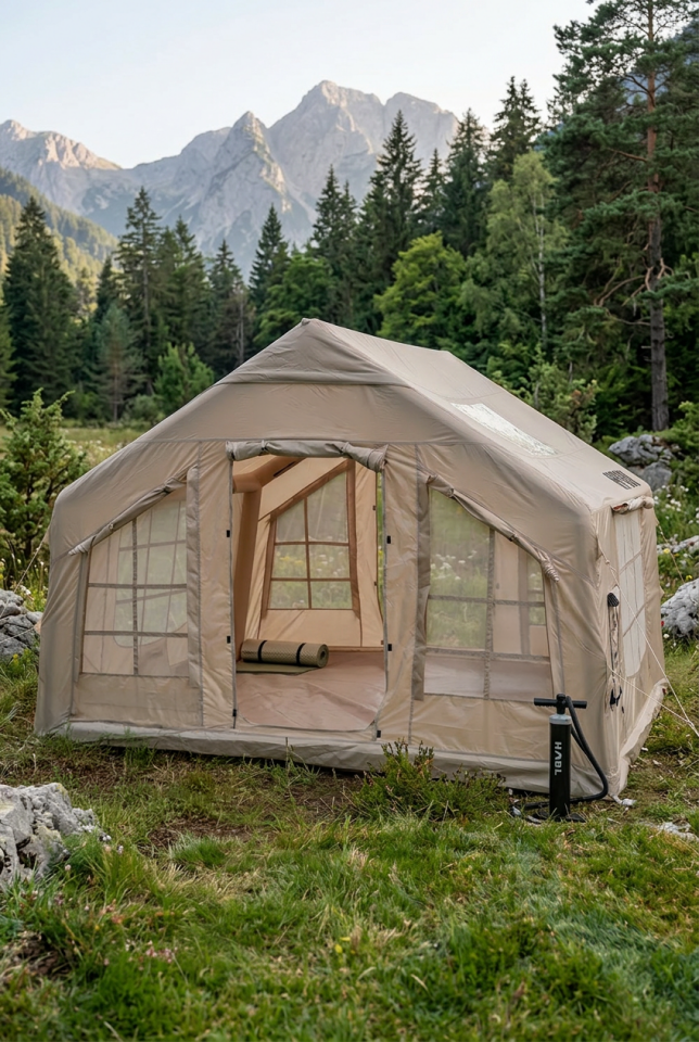 8 m² 8 Kişilik Şişme Kamp Çadırı | 4 Mevsim | −40°C Dayanımlı