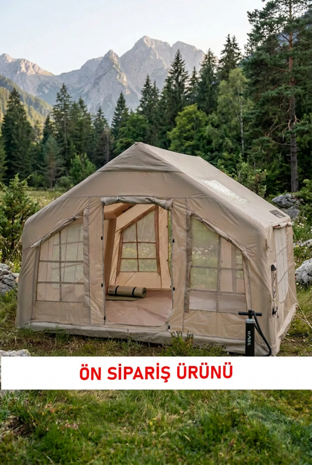 8 m² 8 Kişilik Şişme Kamp Çadırı | 4 Mevsim | −40°C Dayanımlı