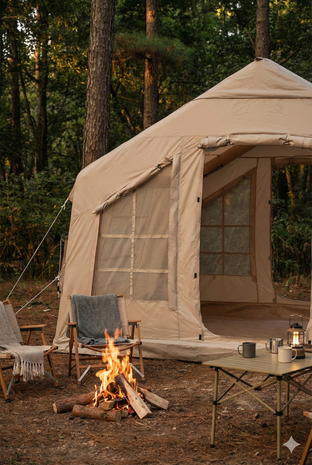 8 m² 8 Kişilik Şişme Kamp Çadırı | 4 Mevsim | −40°C Dayanımlı