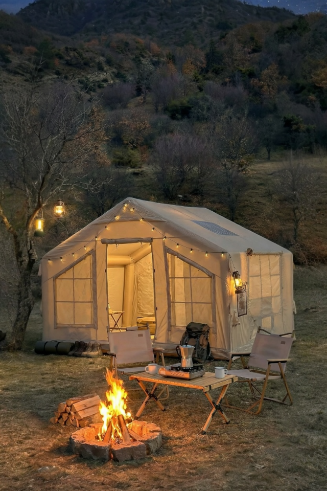 8 m² 8 Kişilik Şişme Kamp Çadırı | 4 Mevsim | −40°C Dayanımlı