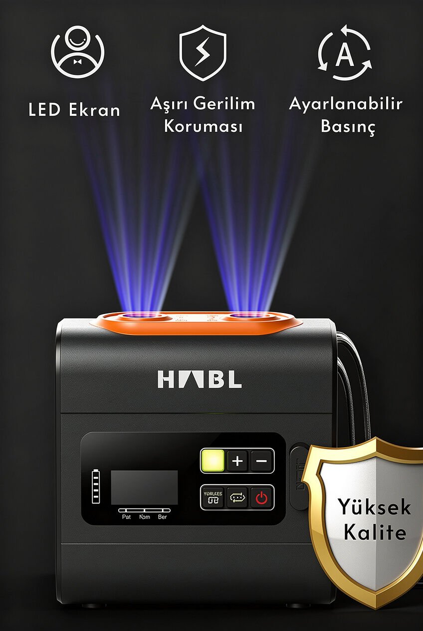 Şarjlı Dijital Hava Pompası | SUP & Şişme Çadır | 22 PSI (1.5 BAR)