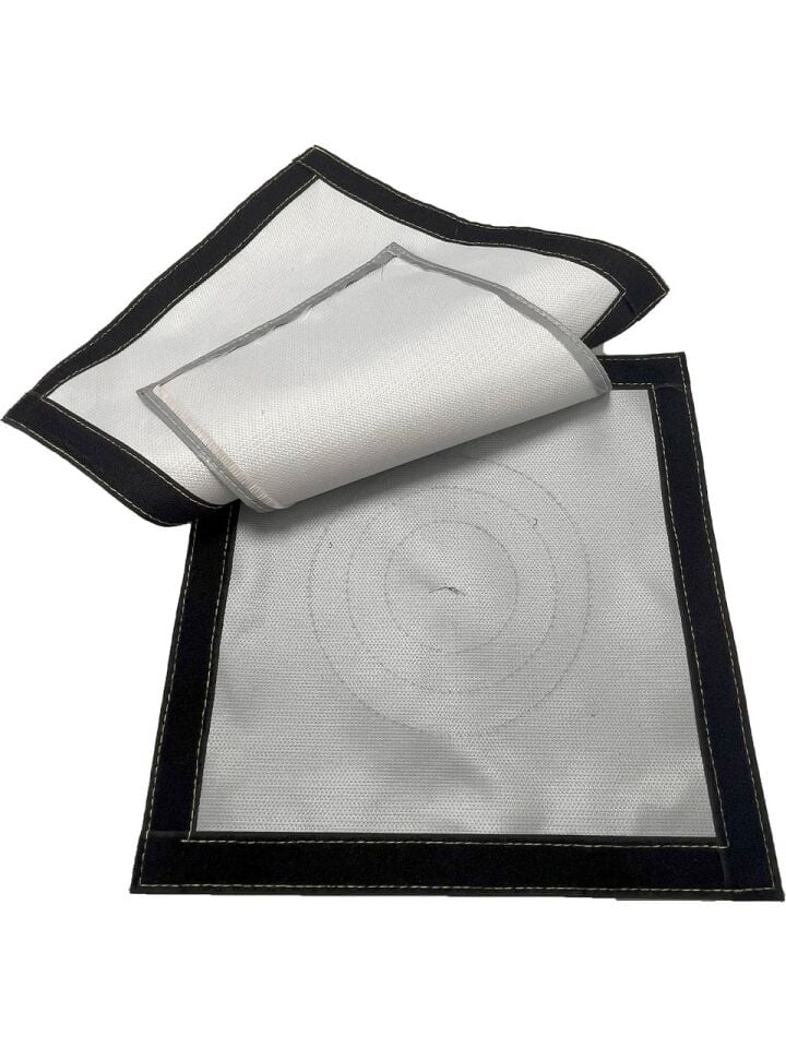 Kamp Çadırı Soba Bacası Çıkışı | 2 Katlı | Yanmaz | 30×30 cm