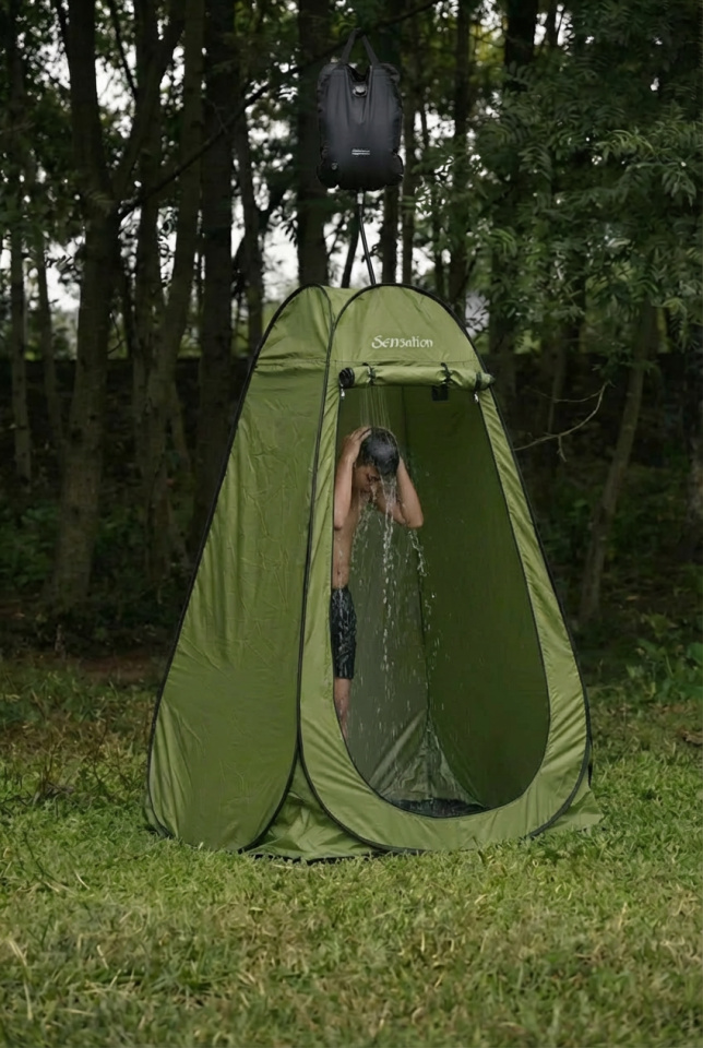 Duş & Giyinme Çadırı | Otomatik Açılır, Su Geçirmez