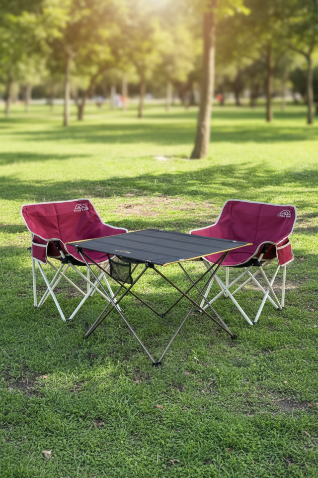 Terra Kamp Masa & Sandalye Seti (2 Sandalye + 1 Masa)