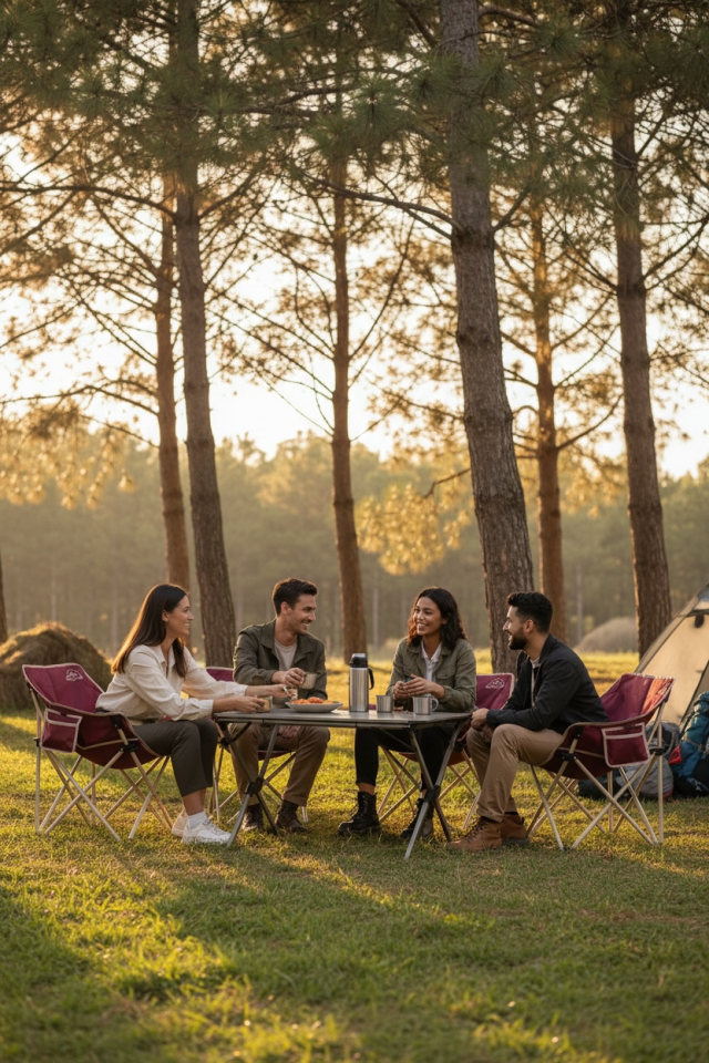 Terra 4 Kişilik Kamp Masa & Sandalye Seti (4+1 XXL)