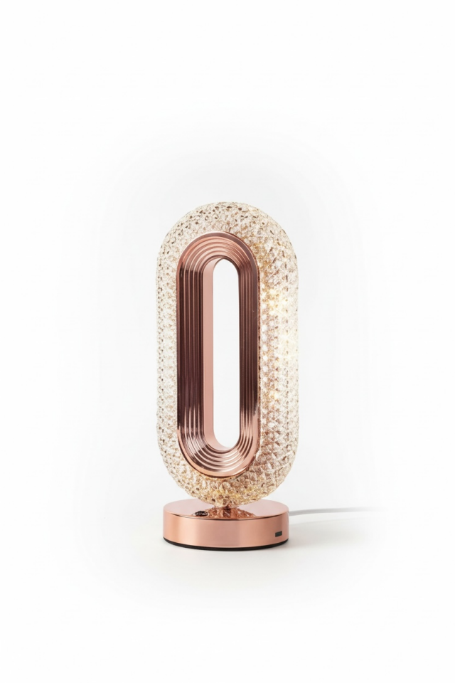 Kristal LED Kamp Lambası | Şarjlı, Dokunmatik, Renk Değiştiren Dekoratif Masa Lambası