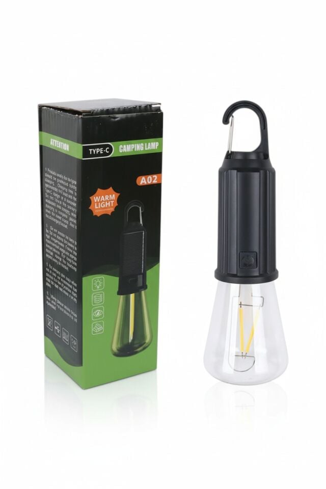 Ayt Powermaster PM-26263 Şarjlı Solar Kamp Lambası | LED, Type-C Şarjlı, Kancalı Çadır Lambası