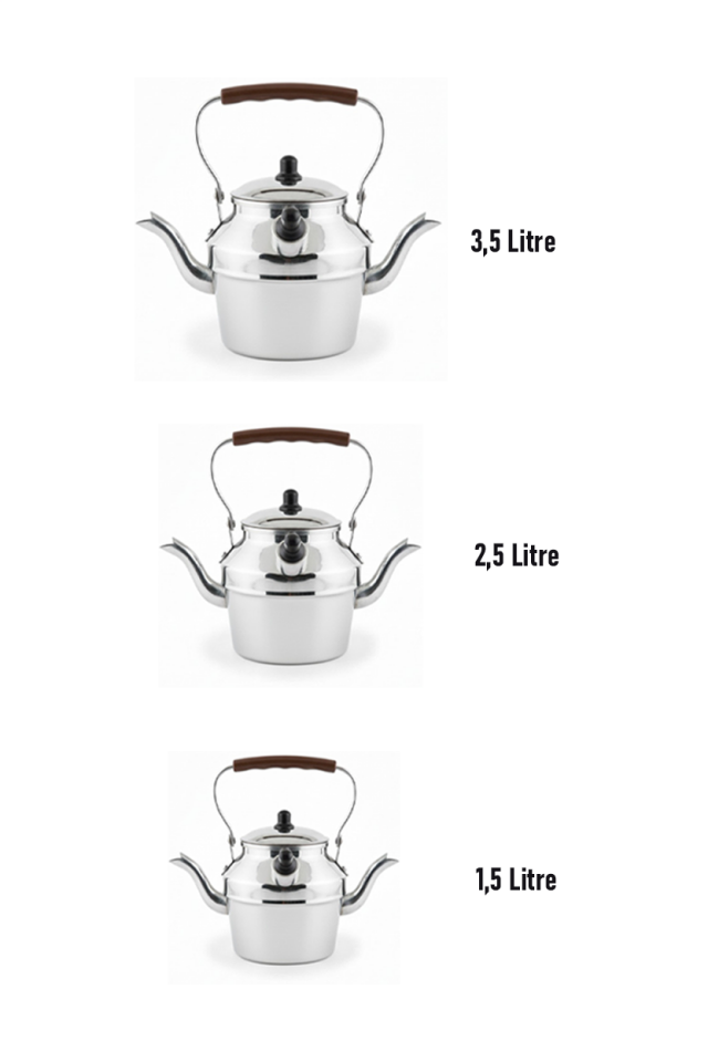 Çift Emzikli Kamp Çaydanlığı | 1.5 / 2.5 / 3.5 Litre Seçenekli, Alüminyum Demlik