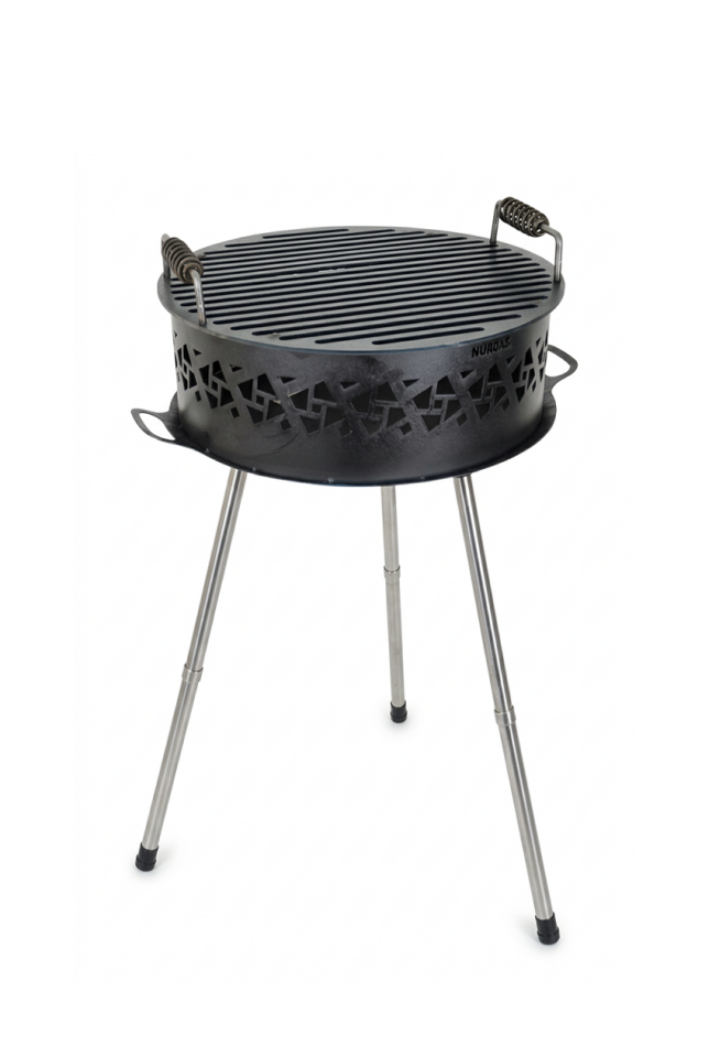 Meriç Şömine Barbekü | 5 mm Izgara, Portatif, Sac Uyumlu