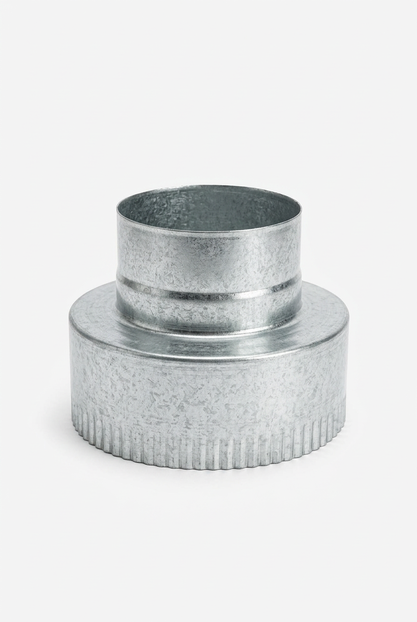 Soba Boru Dönüştürücü 13 cm → 8 cm | Galvanizli Adaptör