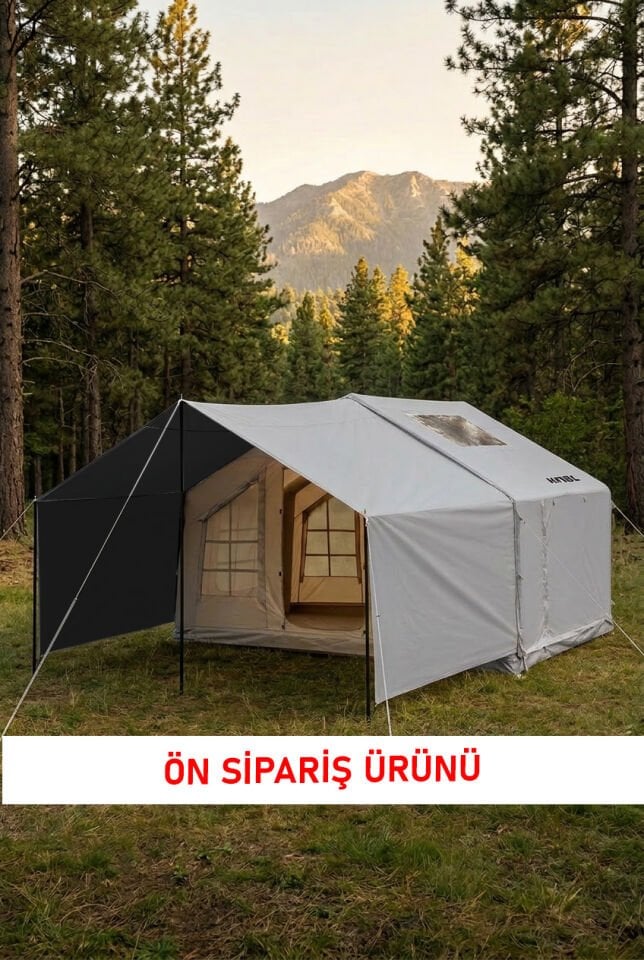 HABL 8 Kişilik Şişme Çadır 8 m² | Tenteli, 4 Mevsim, Hızlı Kurulum (320x250x220 cm)