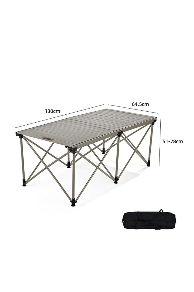 Horizon Katlanabilir Kamp Masası 130 cm | Ayarlanabilir Yükseklik, Alüminyum Gövde, Sallanmaz