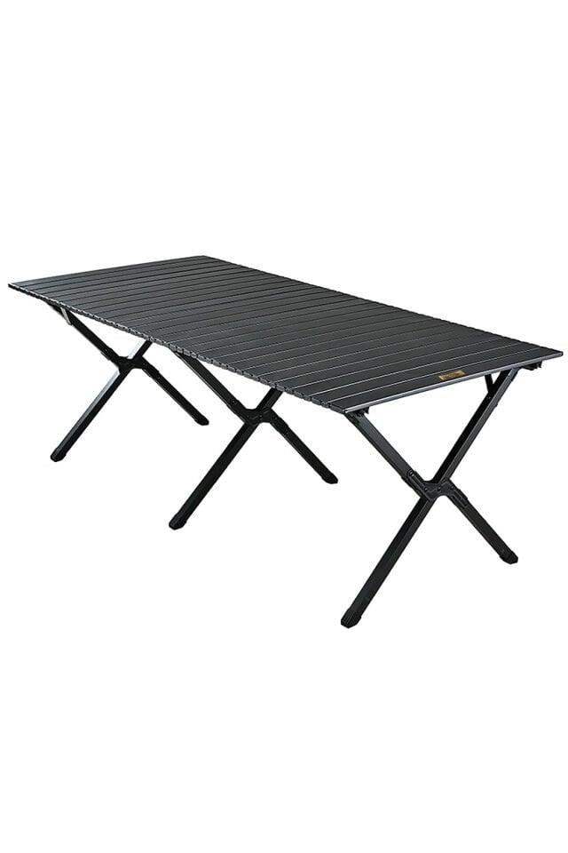 Campmaster Katlanabilir Kamp Masası 117 cm | Karbon Çelik, Sağlam X Ayak, 150 kg Taşıma