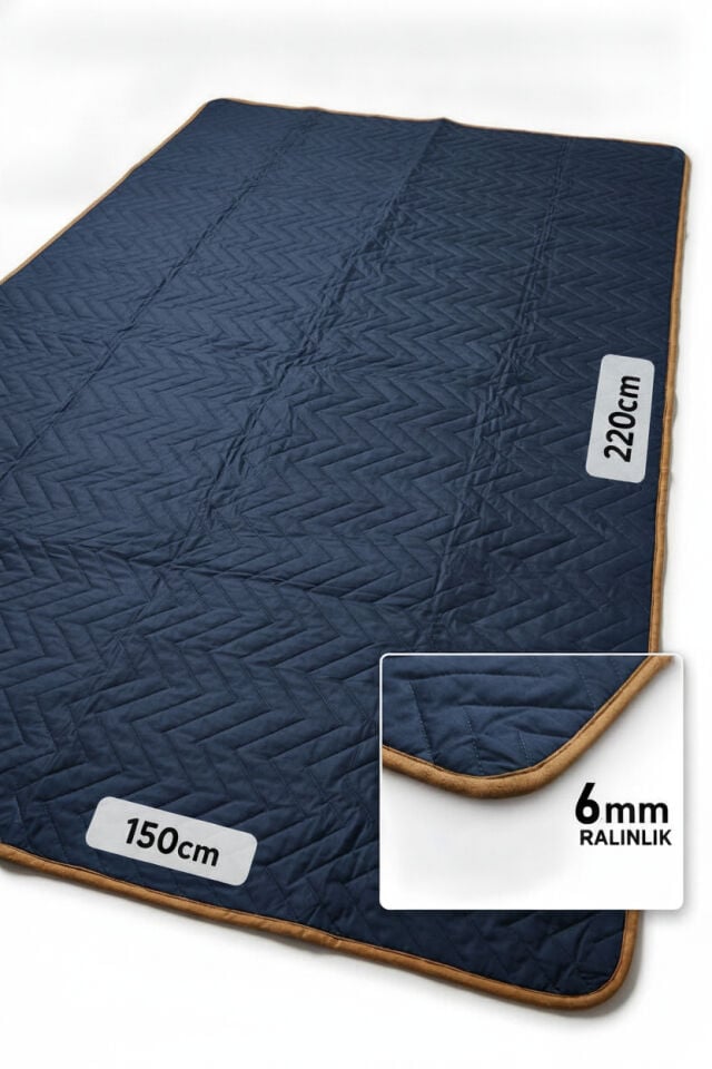 Çadır İçi Zemin Keçesi 220 × 150 cm | 6 mm Kalınlık, Isı ve Nem Yalıtımlı, Katlanabilir Kamp Çadırı Zemin Örtüsü