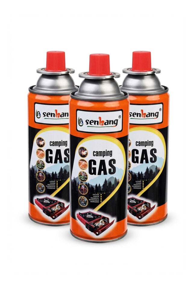 Gaz Kartuşu 227 gr Valfli Kamp Ocak Gazı – 3’lü Avantajlı Set