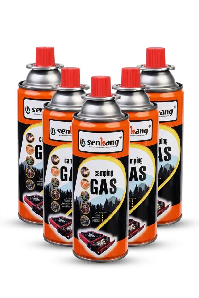 Gaz Kartuşu 227 gr Valfli Kamp Ocak Gazı – 5'li Avantajlı Set