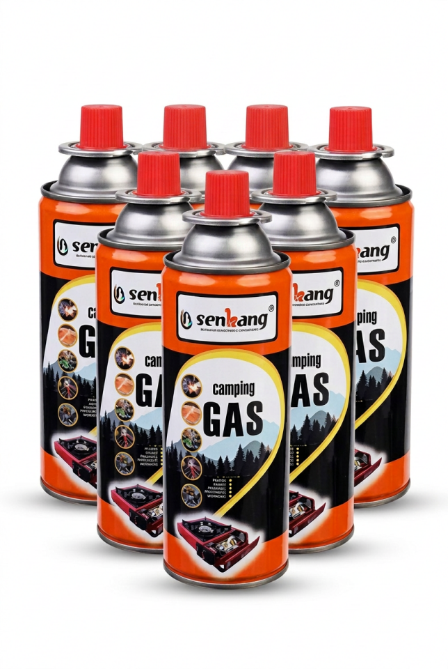 Gaz Kartuşu 227 gr Valfli Kamp Ocak Gazı – 7'li Avantajlı Set