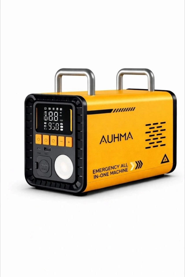 A8833 5'i 1 Arada Jump Starter | 1000A Akü Takviye, 150 PSI Kompresör, 16000 mAh Powerbank