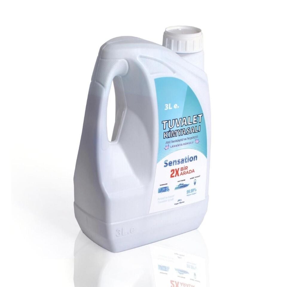 Karavan ve Tekne Tuvalet Kimyasalı 3 L | 30 Doz, Lavanta Kokulu, Formaldehitsiz