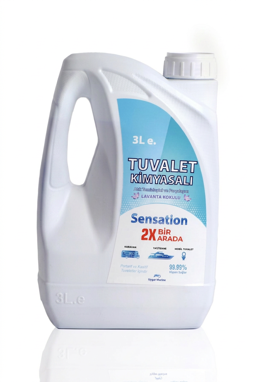 Karavan ve Tekne Tuvalet Kimyasalı 3 L | 30 Doz, Lavanta Kokulu, Formaldehitsiz