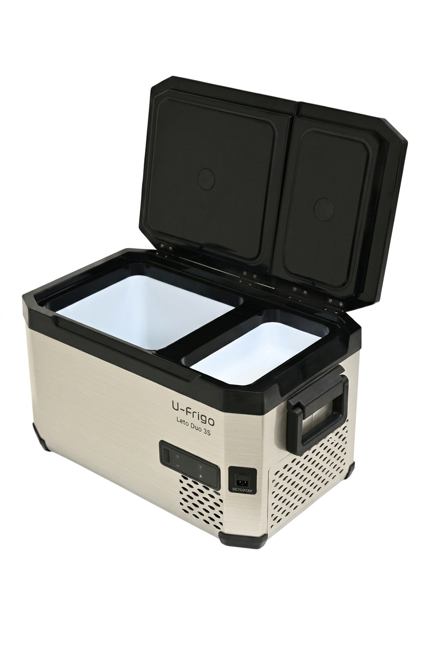 Leto Duo 35 L Araç Buzdolabı | Çift Kabinli 12V/24V Kompresörlü Oto Buzdolabı, Bluetooth Kontrollü, -20°C Dondurucu
