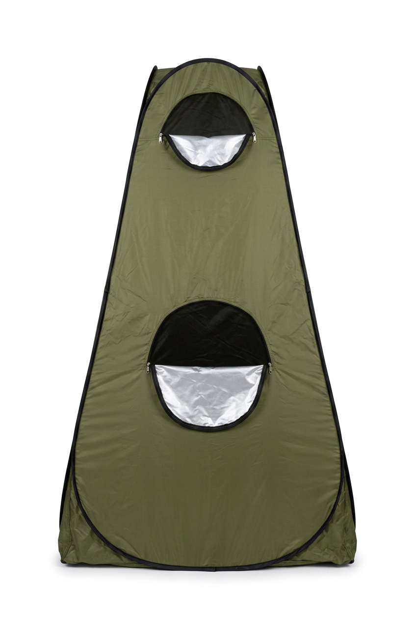 Otomatik Açılır Karavan Dış Duş Çadırı / Giyinme Kabini – Haki 120x120x190 cm