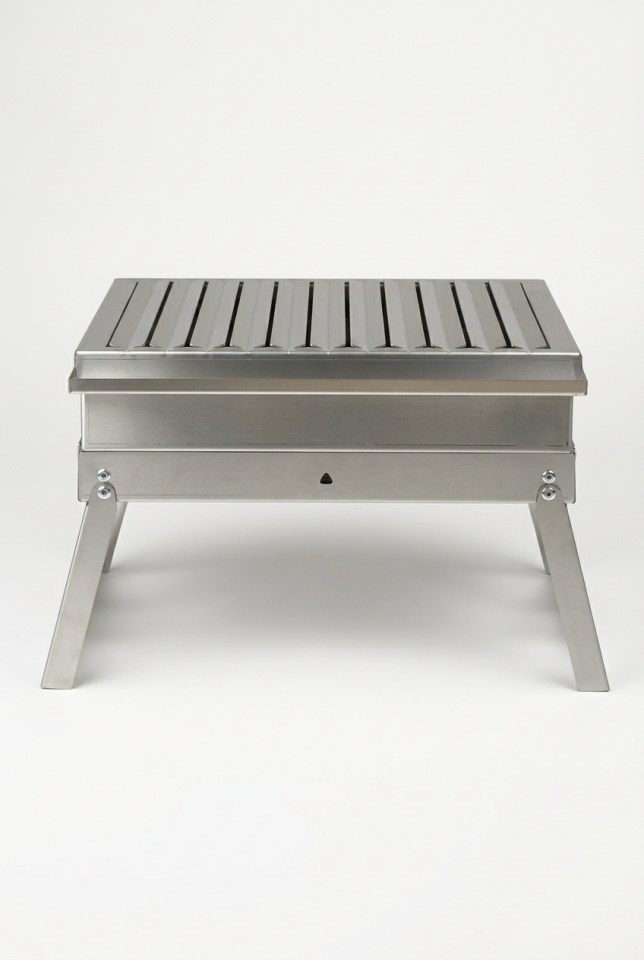 M1.3 Alev Yapmayan Katlanabilir Inox Mangal – %100 Paslanmaz Çelik 36x25 cm