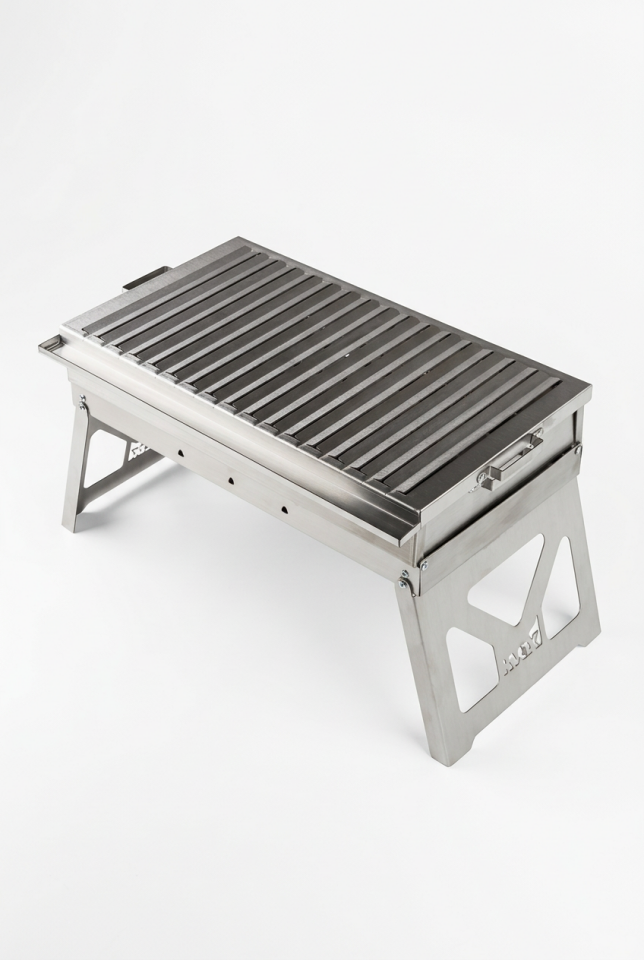 M1.3 Alev Yapmayan Katlanabilir Inox Mangal – %100 Paslanmaz Çelik 50X25 cm